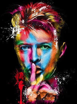 300x402 Top Handpainted Art Oil Painting Work British , Glam Rock, Art - Bowie Painting