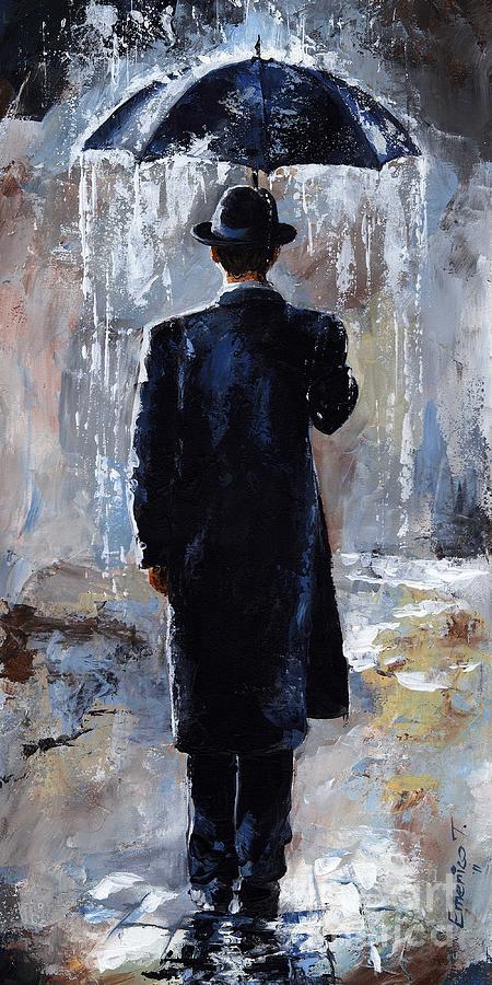 450x900 Rain Day - Bowler Hat Painting