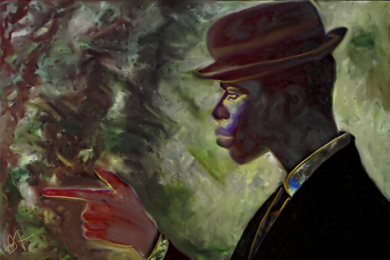 770x513 Saatchi Art Bowler Hat Painting By Darla Ferrara - Bowler Hat Painting