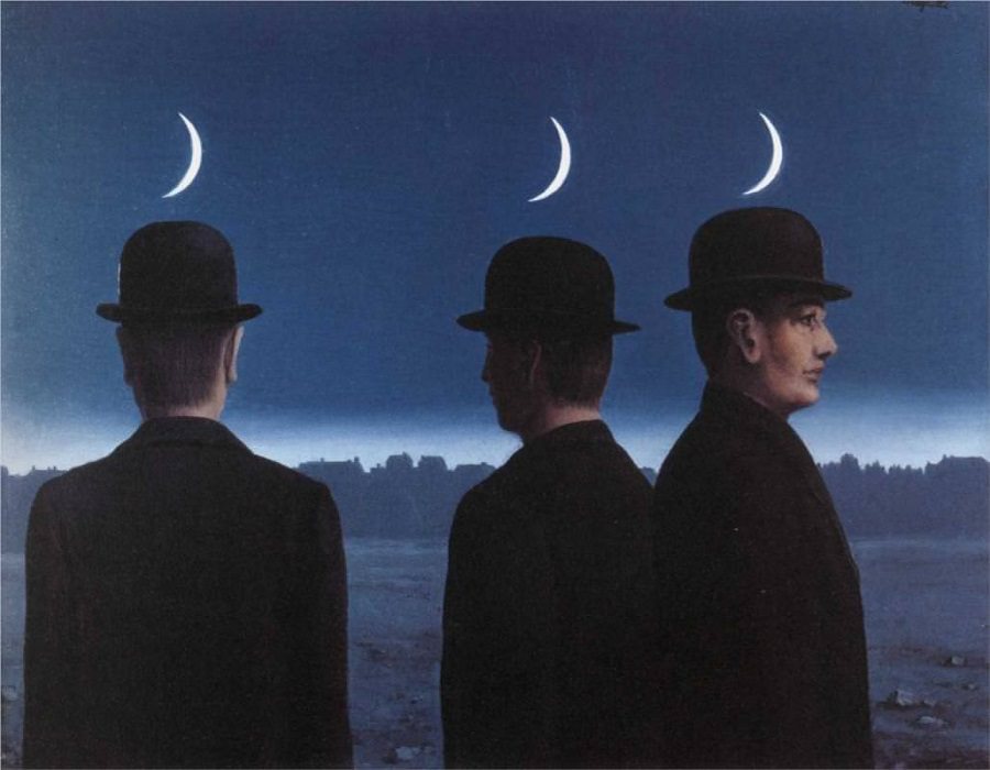 900x700 The Son Of Man, 1946 By Rene Magritte - Bowler Hat Painting