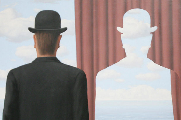 620x413 The Internal Dreamworld Of Magritte The Spectator - Bowler Hat Painting