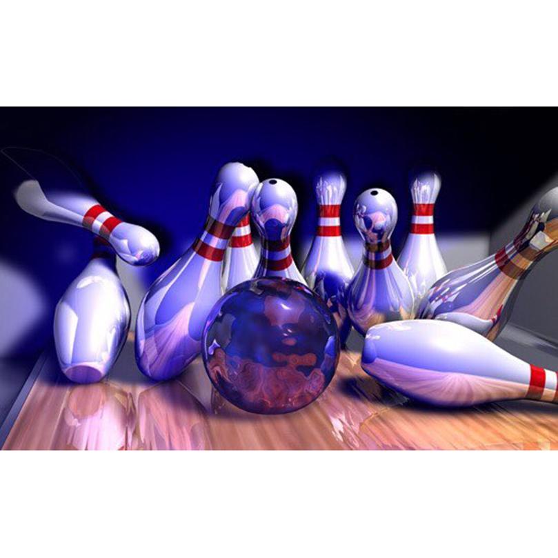 809x809 Diy Diamond Paintingpaint With Diamonds Bowling - Bowling Painting
