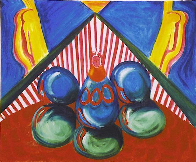 640x529 Rickie Dickerson Artwork Bowling Original Painting Oil - Bowling Painting