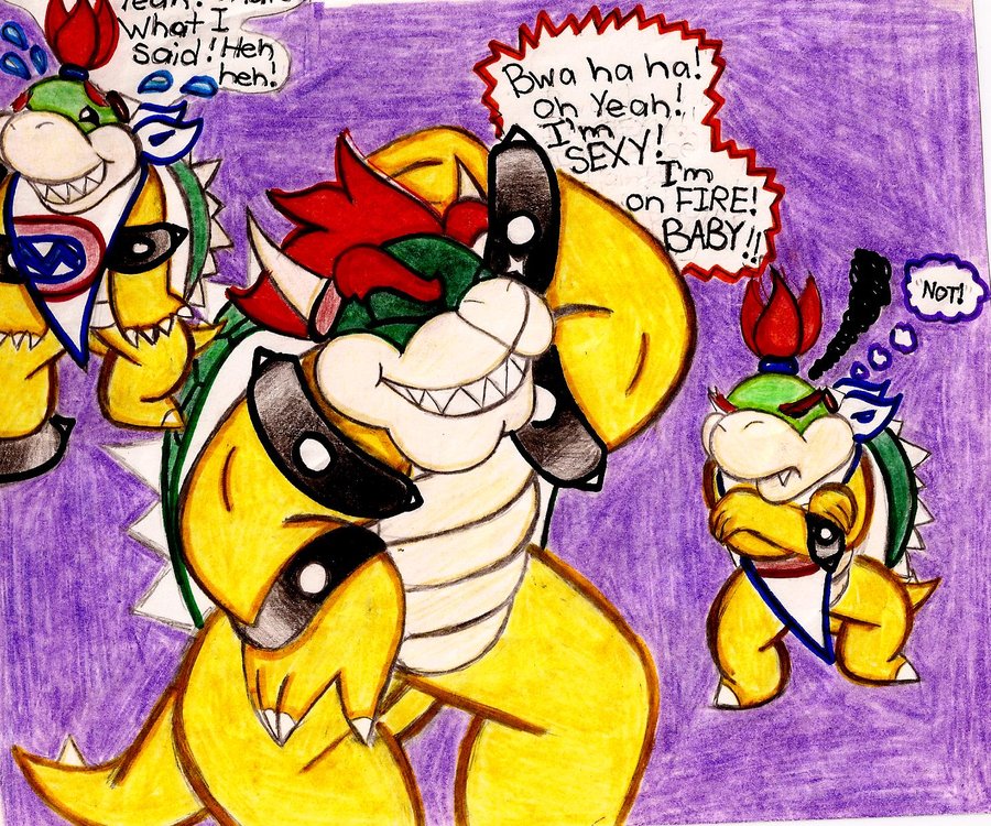 900x750 Bowser And Bowser Jr By Jasminelovesdrawing - Bowser Jr Painting