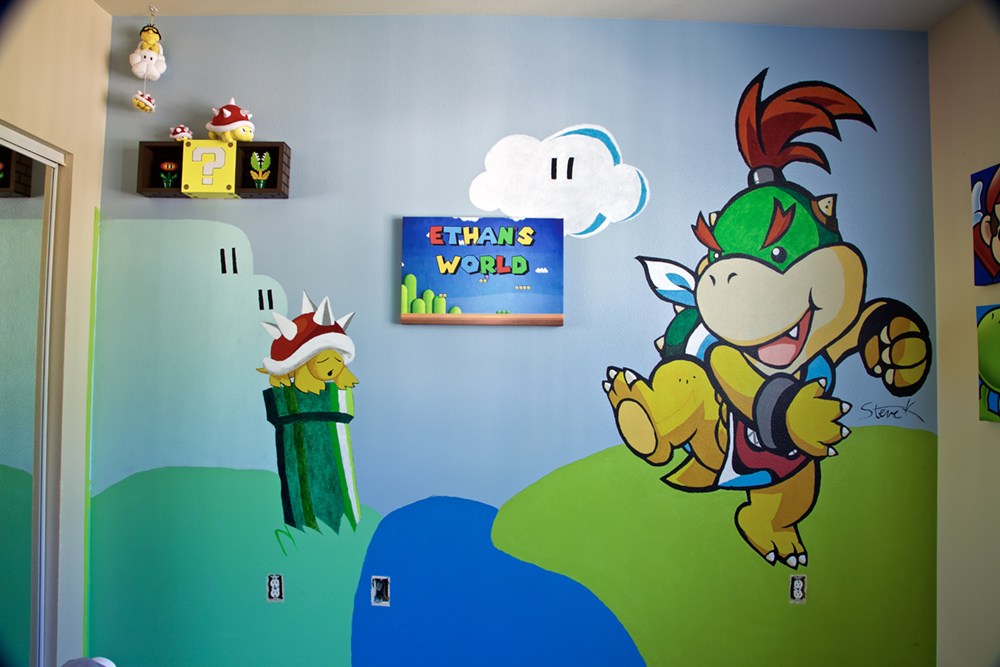 1000x667 Painting A Mural In Our Baby's Nursery - Bowser Jr Painting