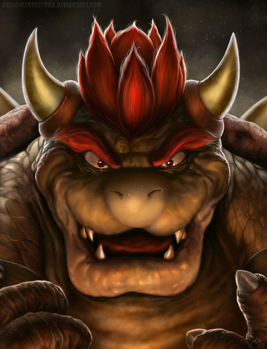 1024x1339 Bowser The Koopa King By Cyruscloud - Bowser Painting
