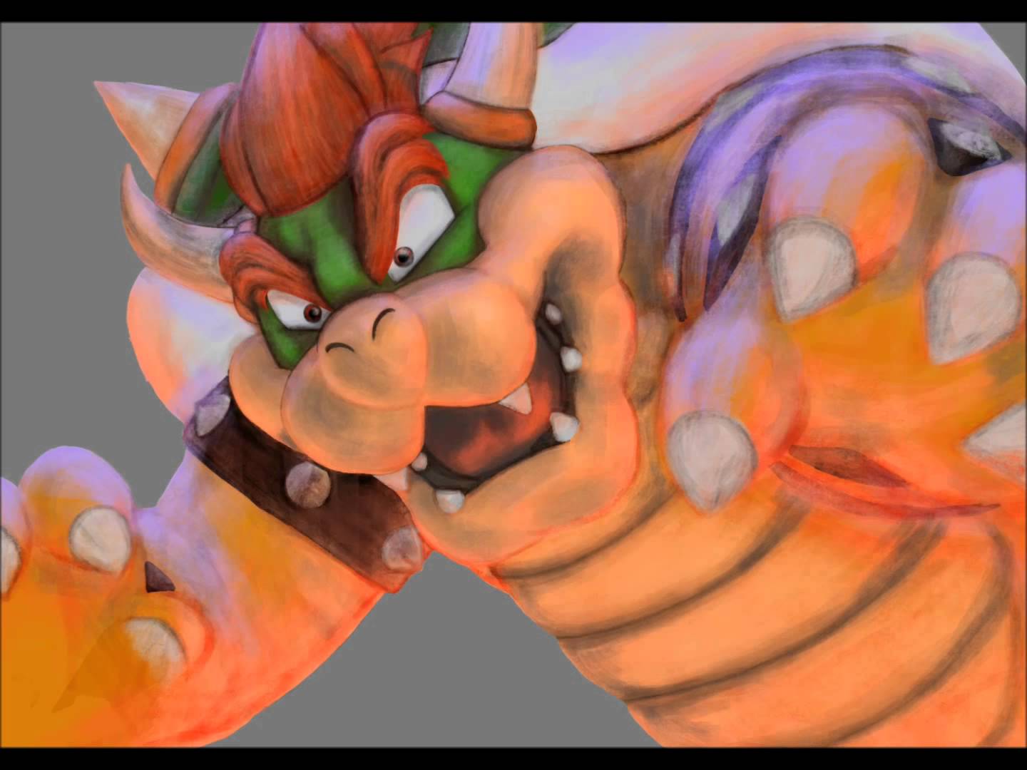 1440x1080 Bowser Vs Mario Digital Painting On The Ipad - Bowser Painting