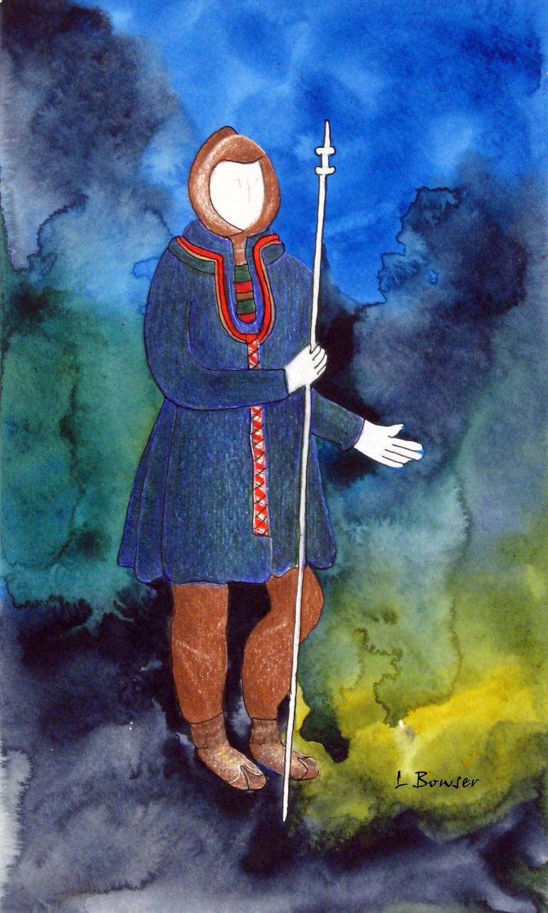 770x1283 Saatchi Art Warrior Painting By Lorena Bowser - Bowser Painting