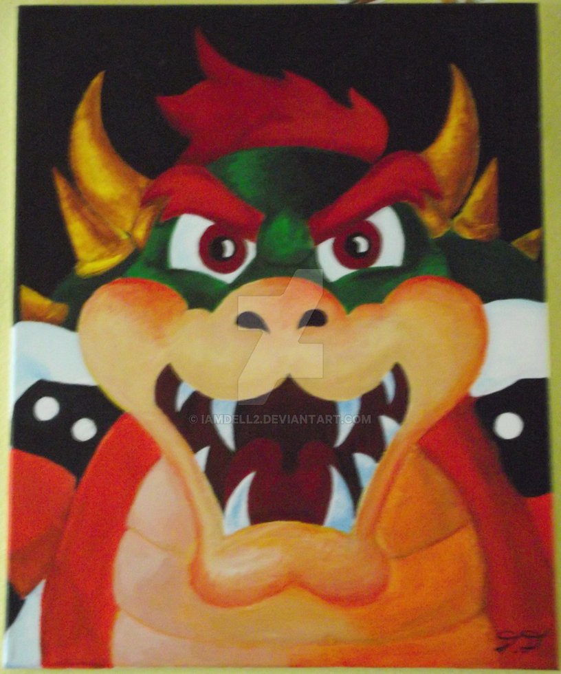 816x980 Bowser Portrait By Iamdell2 - Bowser Painting