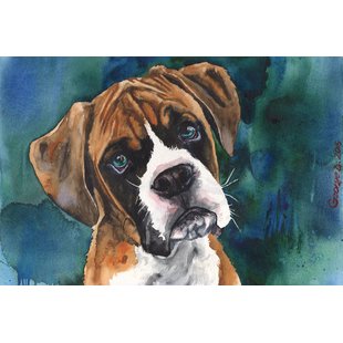 310x310 Boxer Dog Prints On Canvas Wayfair - Boxer Dog Painting