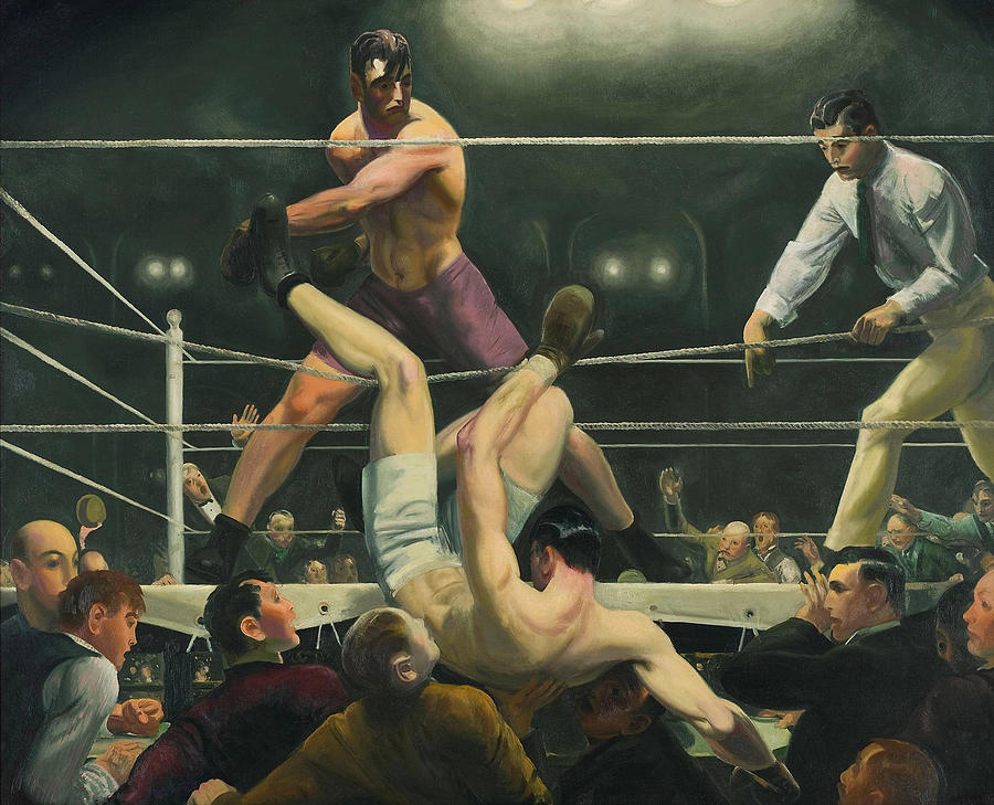 900x729 Dempsey And Firpo Boxing - Boxing Painting