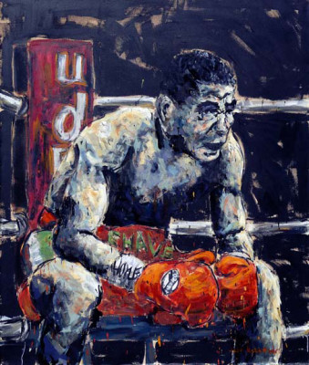 339x400 Boxing Painting Street Credible Art - Boxing Painting