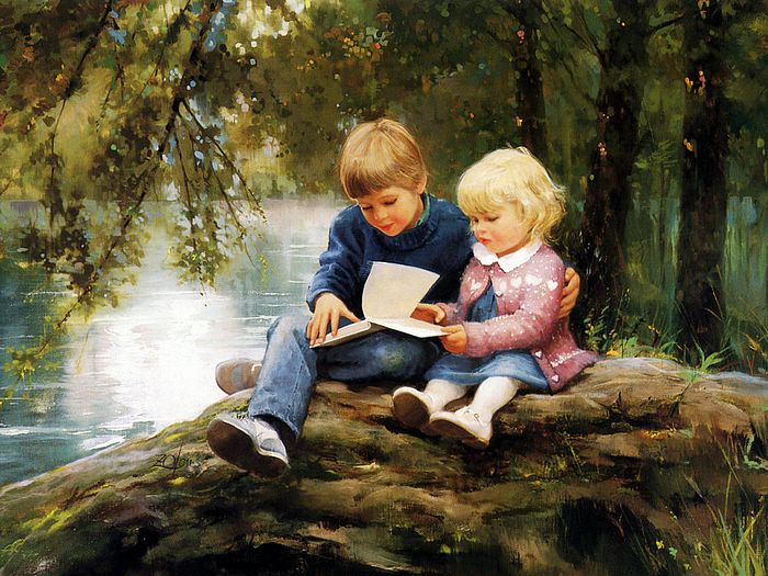 700x525 Cute Boy Amp Girl .awesome Painting Beautiful Painting Wallpaper - Boy And Girl Painting