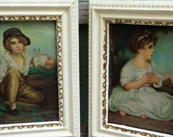 340x270 Raeburn Etsy - Boy And Rabbit Painting