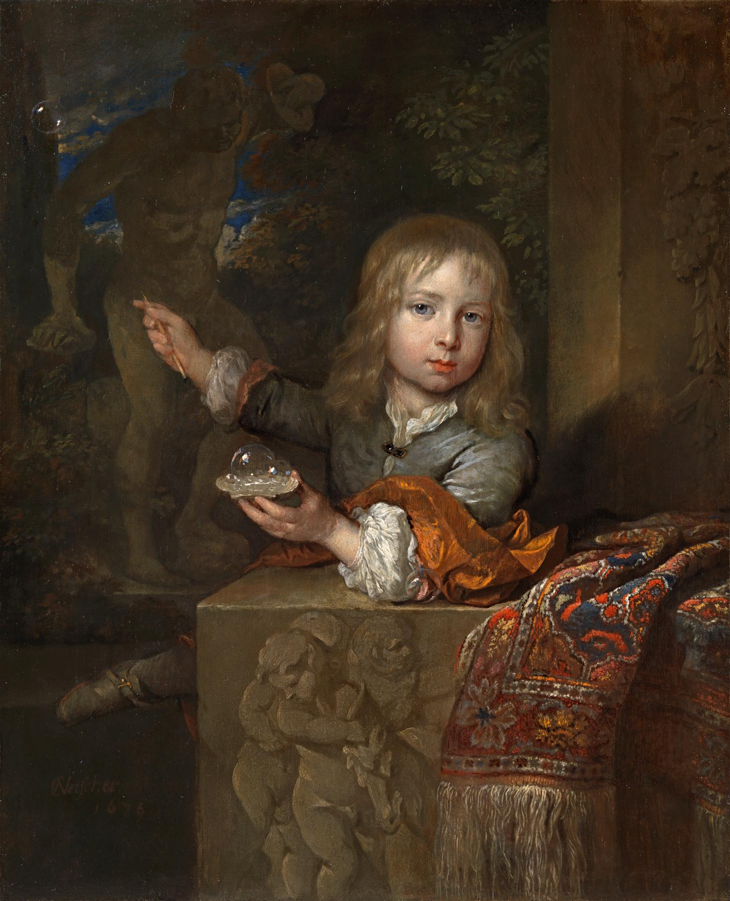 1457x1800 Filecaspar Netscher - Boy Blowing Bubbles Painting