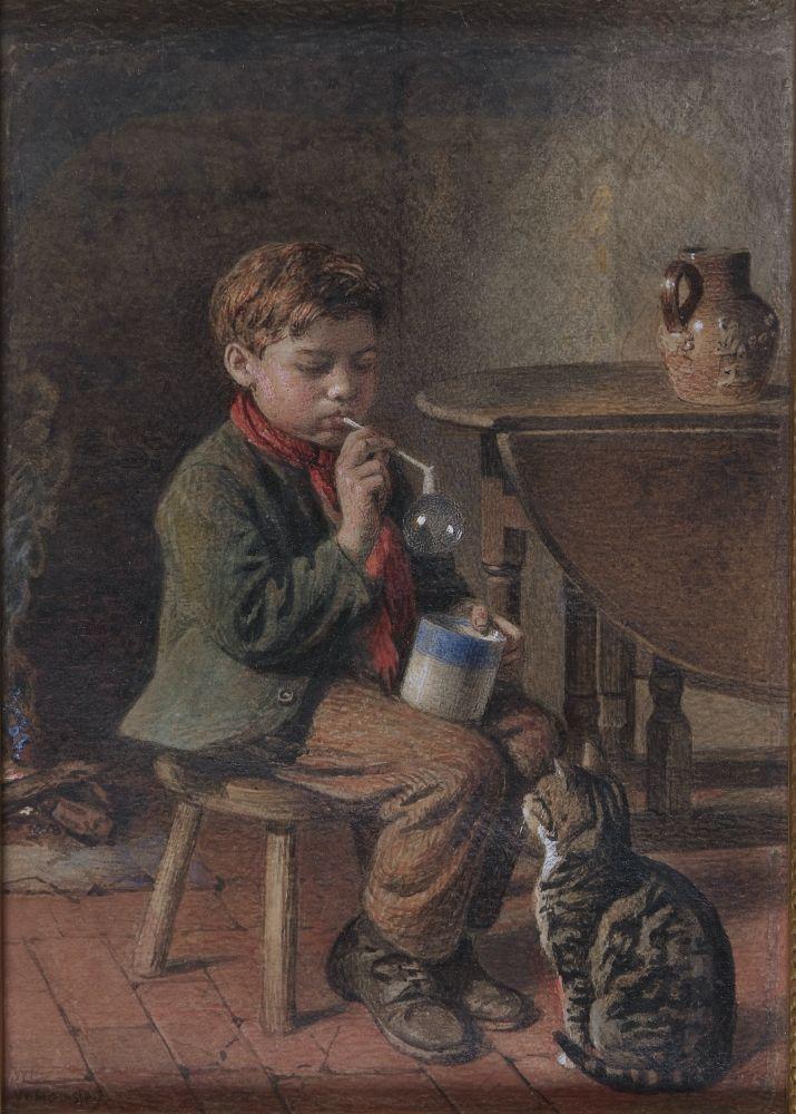 715x1000 Filewilliam Hemsley Boy Blowing A Bubble.jpg - Boy Blowing Bubbles Painting