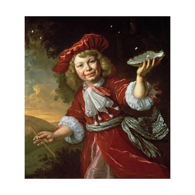400x400 Homo Bulla A Boy Blowing Bubbles, C.1665 Giclee Print By - Boy Blowing Bubbles Painting