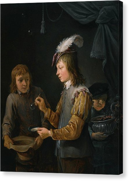 444x622 Boy Blowing Bubbles Canvas Prints Fine Art America - Boy Blowing Bubbles Painting