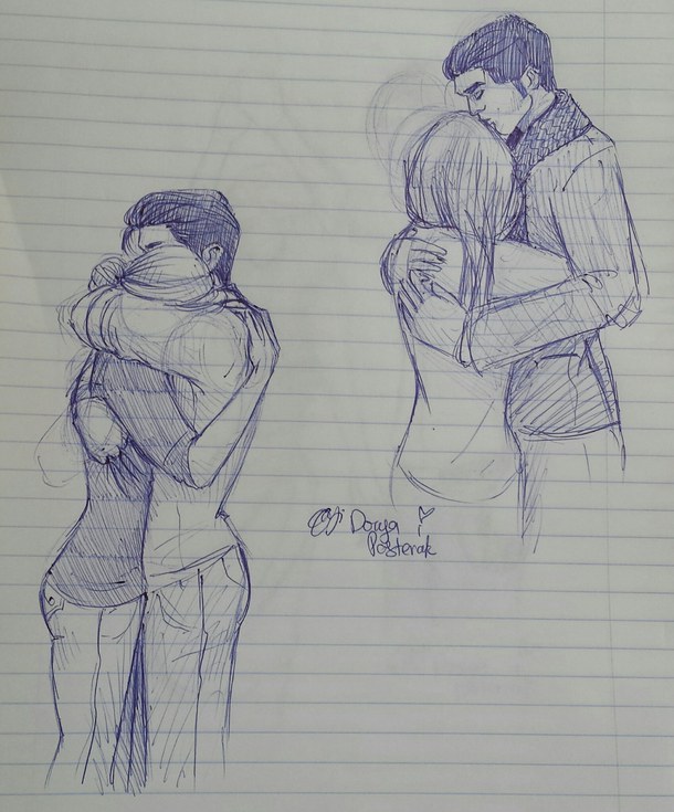 610x735 Huh Wish I Could Paint Like Her - Boy Kissing Girl Painting