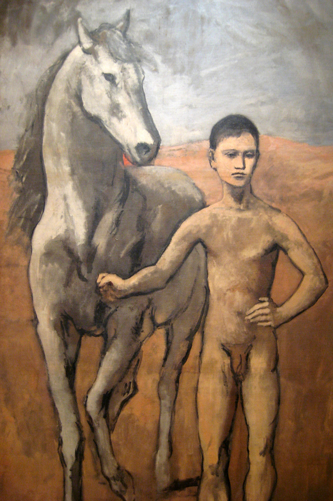 682x1024 Nyc - Boy Leading A Horse Painting