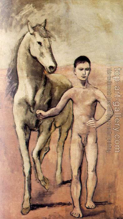394x700 Boy Leading A Horse By Pablo Picasso Oil Painting Reproduction - Boy Leading A Horse Painting