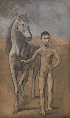 243x410 Boy Leading A Horse - Boy Leading A Horse Painting