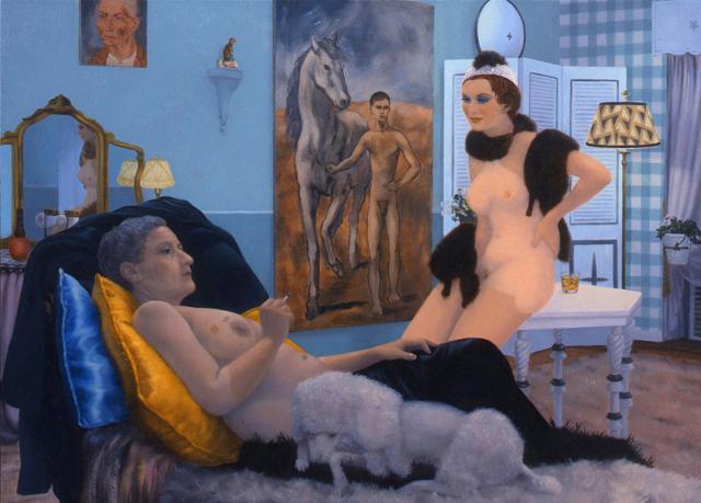 640x459 Boy Leading A Horse With Stein Amp Loos 2009 Hilary Harkness - Boy Leading A Horse Painting