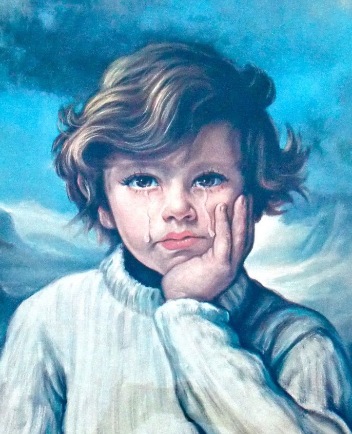 722x890 Crying Boy Painting! The Crying Boy Girl - Boy Painting