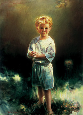349x485 Painting By Robert Schoeller - Boy Painting