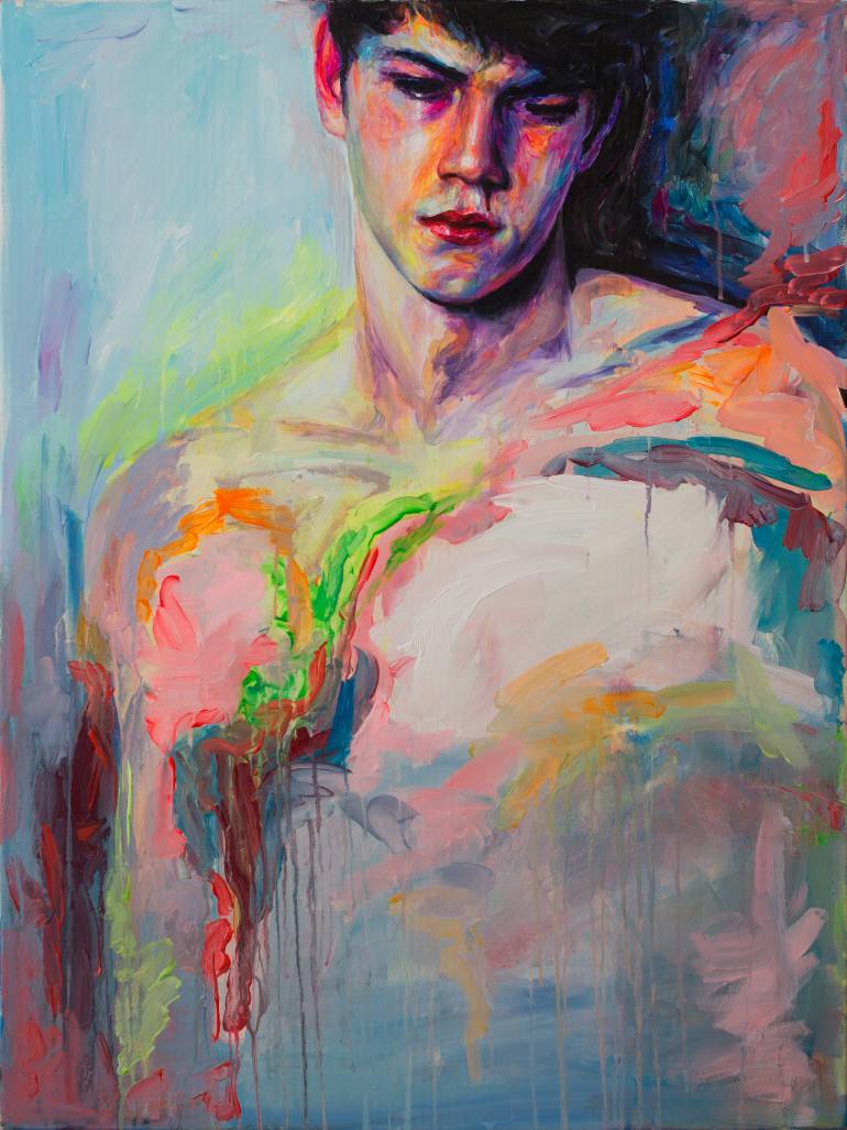 770x1027 Saatchi Art The Sad Boy Painting By Oleksandr Balbyshev - Boy Painting