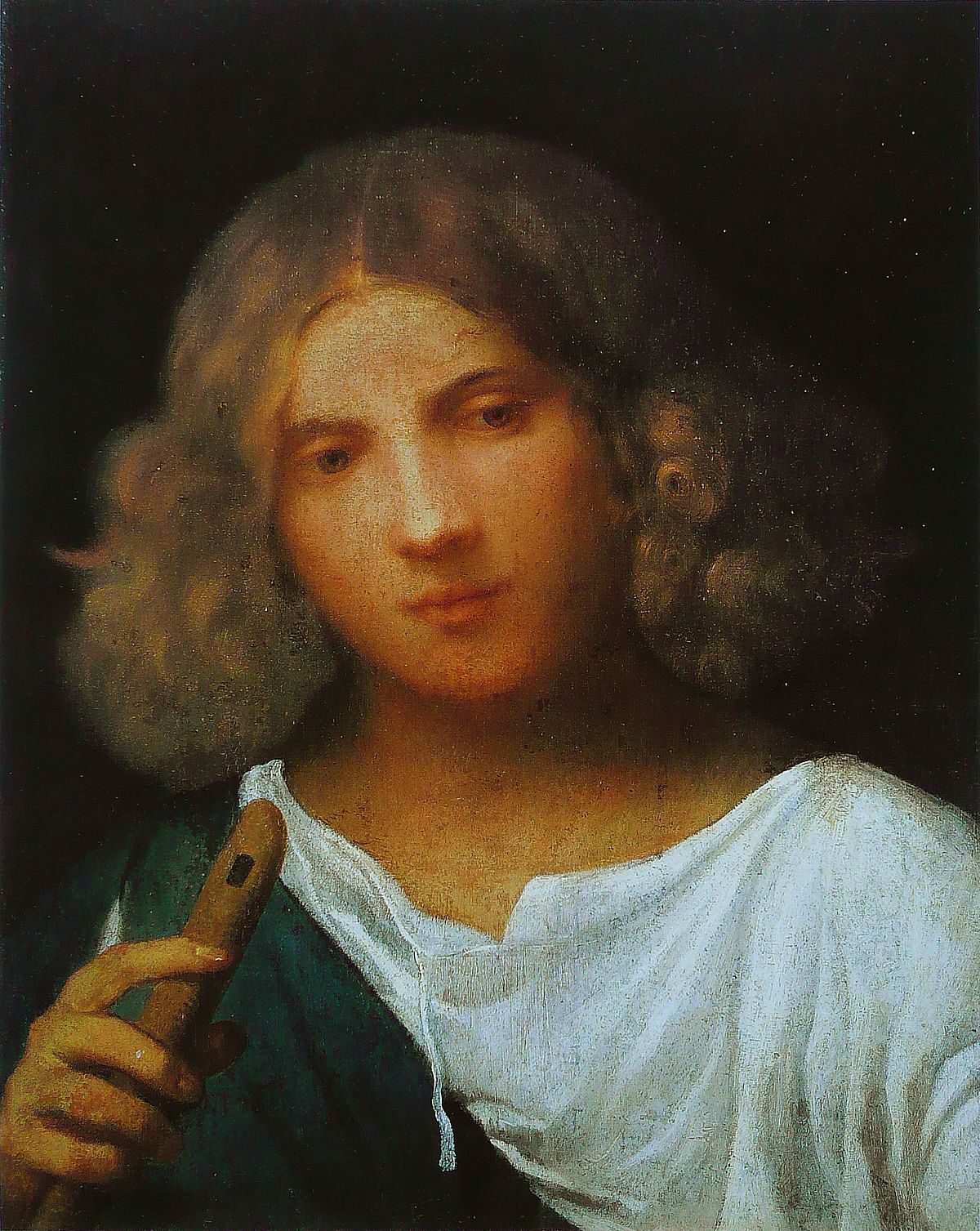 1200x1507 Shepherd With A Flute - Boy Playing Flute Painting