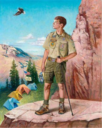 336x423 National Eagle Scout Association - Boy Scout Painting