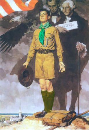 308x450 Norman Rockwell - Boy Scout Painting