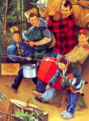 288x391 Rockwell And Csatari - Boy Scout Painting