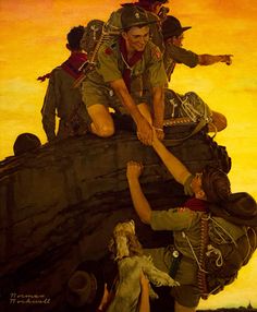 236x286 A Boy Is Not A Sitting Down Robert Baden Powell Wrath - Boy Scout Painting