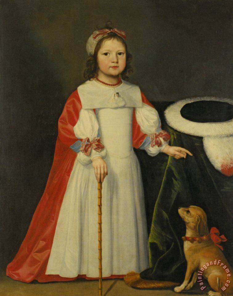756x960 Cornelius Jonson Portrait Of A Boy With A Dog Painting - Boy With Dog Painting