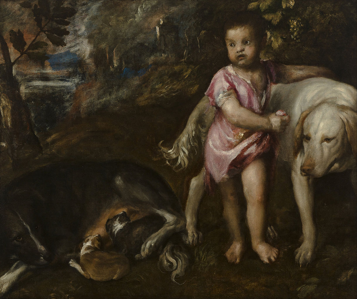 1220x1024 Filetitiaan - Boy With Dog Painting