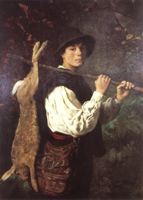 503x700 Otto Scholderer, Young With Rabbit, 1893 Artistic Inquiries 2016 - Boy With Rabbit Painting