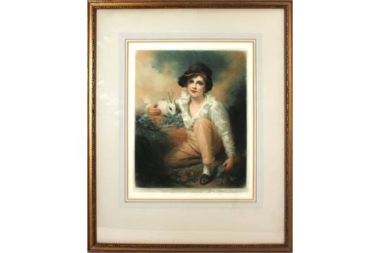 540x360 After Sir Henry Raeburn, Ra (1756 1823), - Boy With Rabbit Painting
