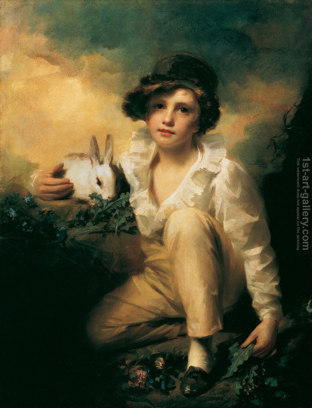 1000x1306 Boy And Rabbit Sir Henry Raeburn Reproduction 1st Art Gallery - Boy With Rabbit Painting