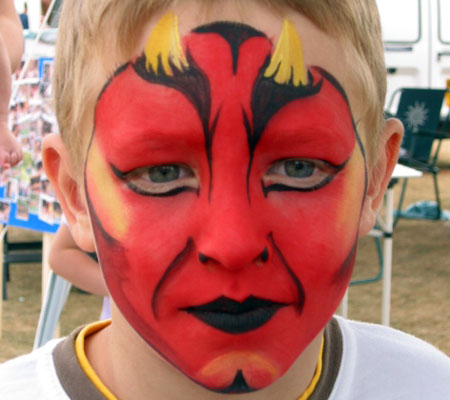 Boys Face Painting at PaintingValley.com | Explore collection of Boys ...