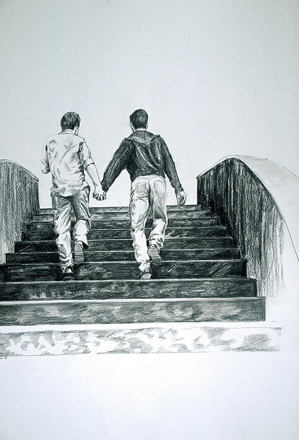 612x900 Two Boys Painting By Rene Capone - Boys Painting