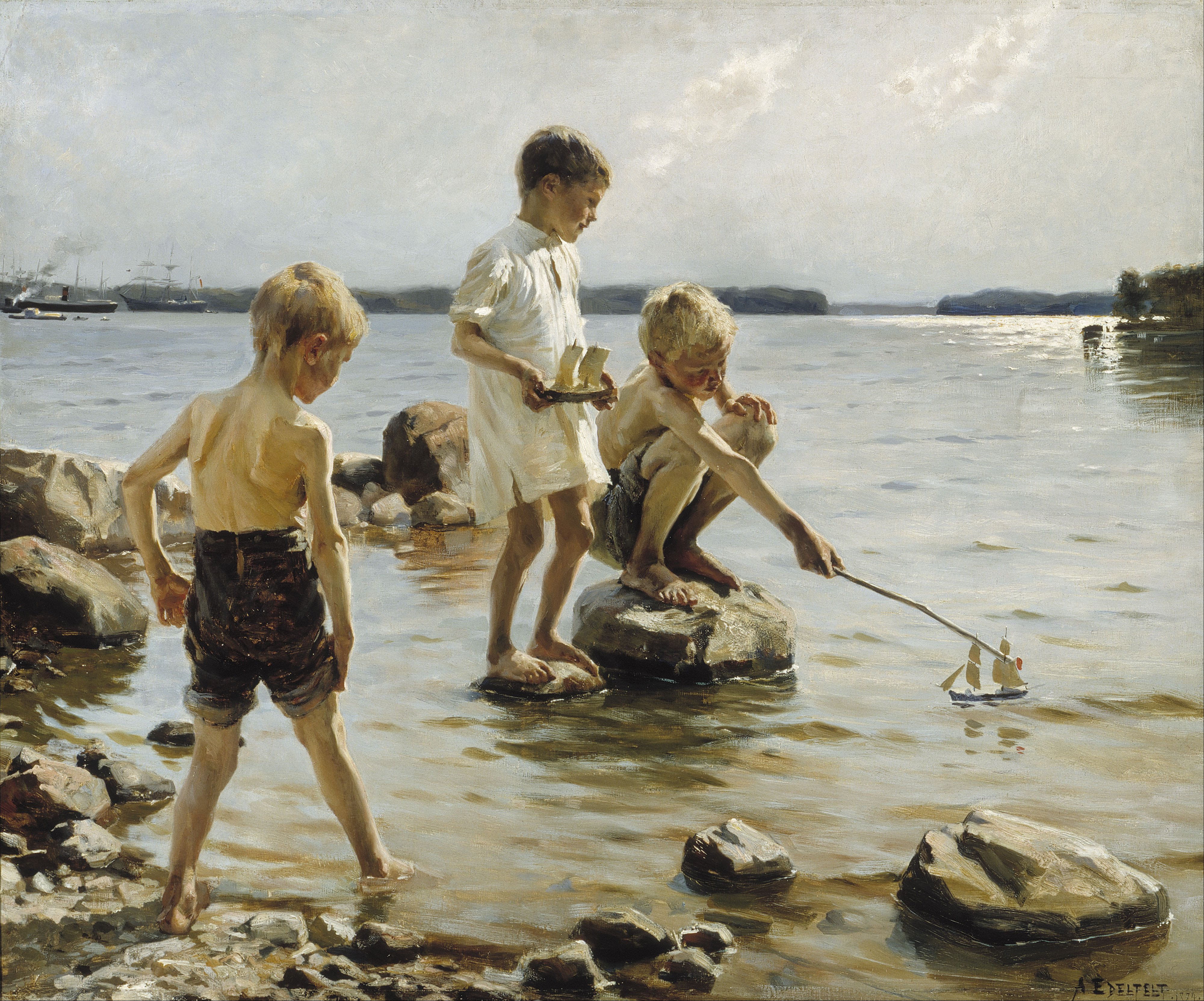 4001x3326 Filealbert Edelfelt - Boys Painting