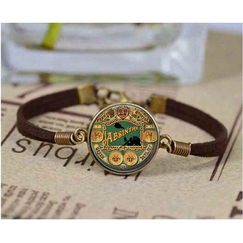 800x800 Green Devil Absinthe Bracelet Steampunk Halloween Bracelet - Bracelet Painting