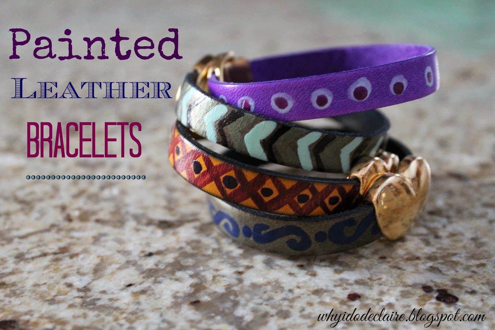1600x1066 I Do Declaire Diy Painted Leather Bracelets - Bracelet Painting