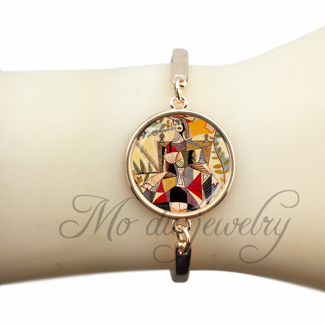 640x640 The Dream Pablo Picasso Painting Woman Art Glass Tile Bracelet - Bracelet Painting