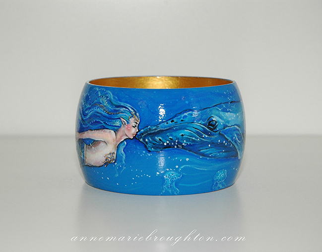 649x509 Whale Song Hand Painted Mermaid Bracelet Anne Marie Broughton - Bracelet Painting