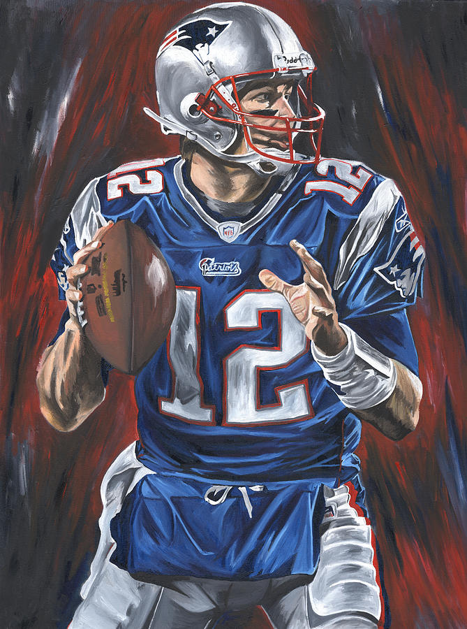 669x900 Tom Brady Painting By David Courson - Brady Painting
