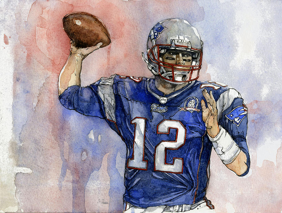 900x679 Tom Brady Painting By Michael Pattison - Brady Painting