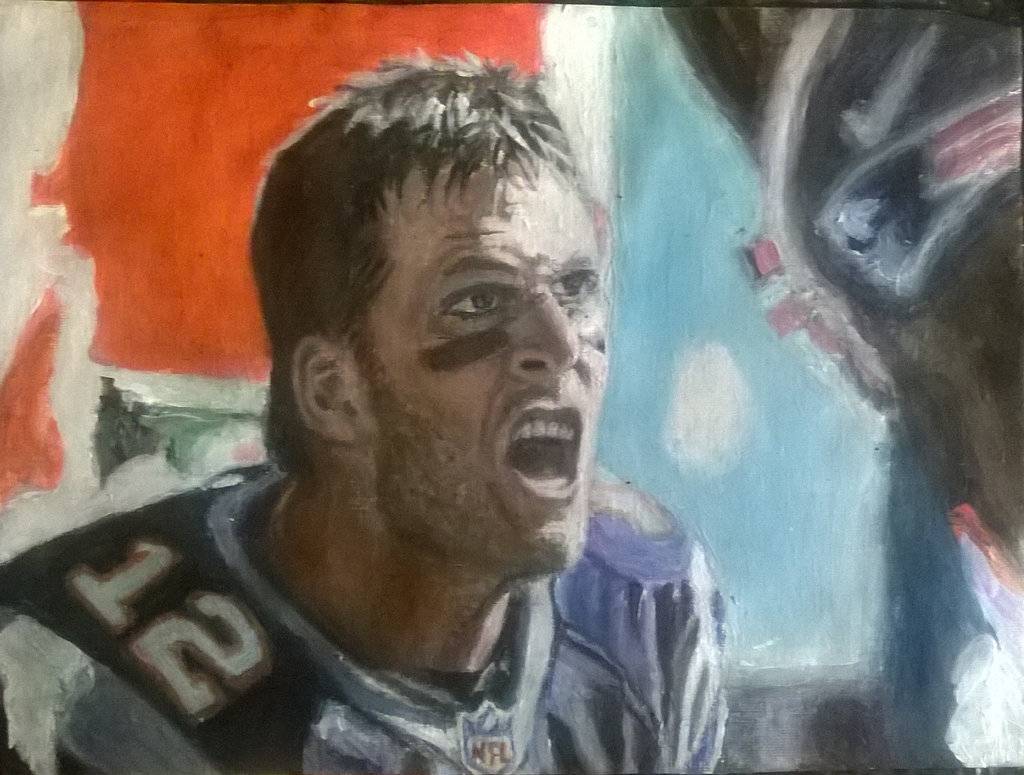 1024x775 Tom Brady Painting By Sevenrandomcircles - Brady Painting